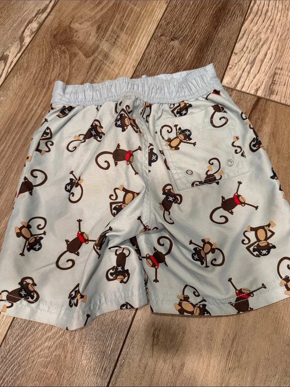 Gymboree “Monkeying Around” Light Blue Toddler Swim Shorts Size 2T